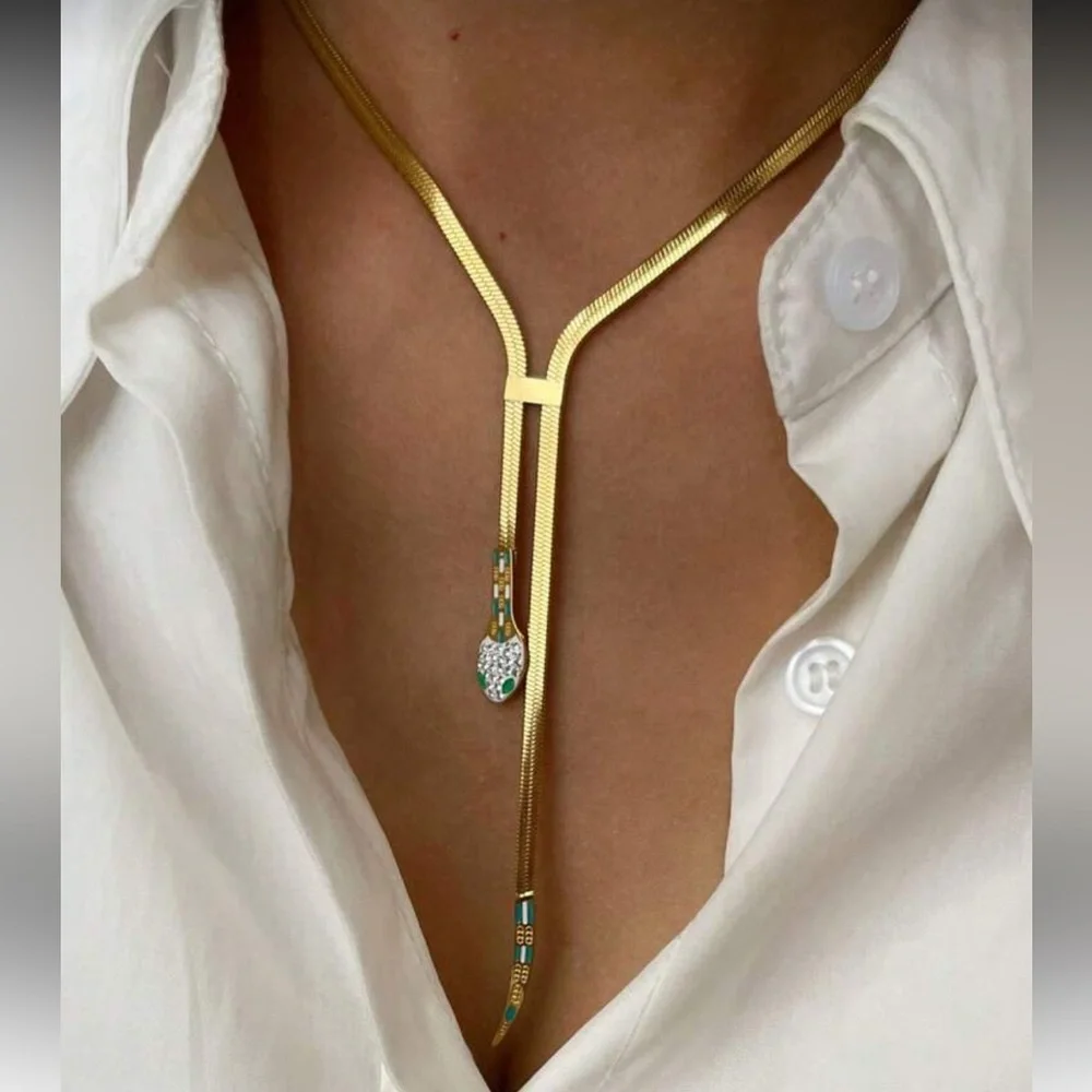 Snake necklace Q718 - Picture 1 of 6